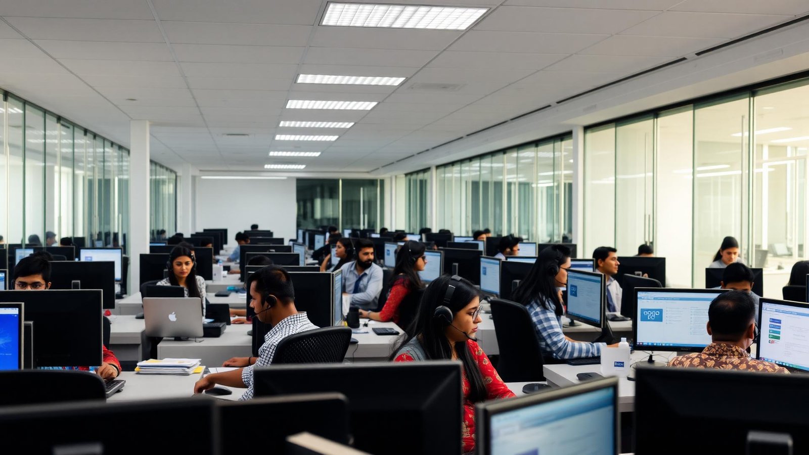 Wide view of the operations floor